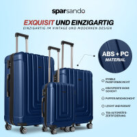Reisekoffer L Dunkelblau und Ergonomisches Nackenkissen...